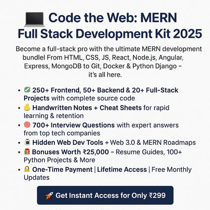 MERN Full Stack Web Development Kit
